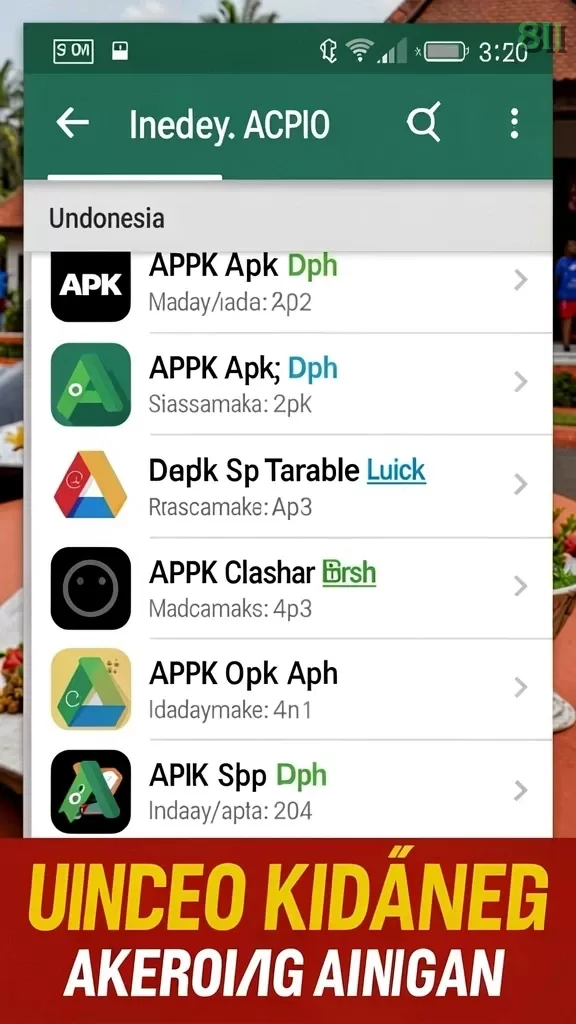 Cuplikan layar TTT888 — menu navigasi